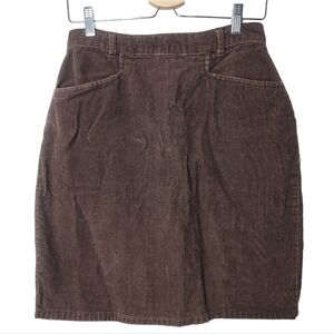 Vintage Y2K Brown Corduroy Skirt Size 10